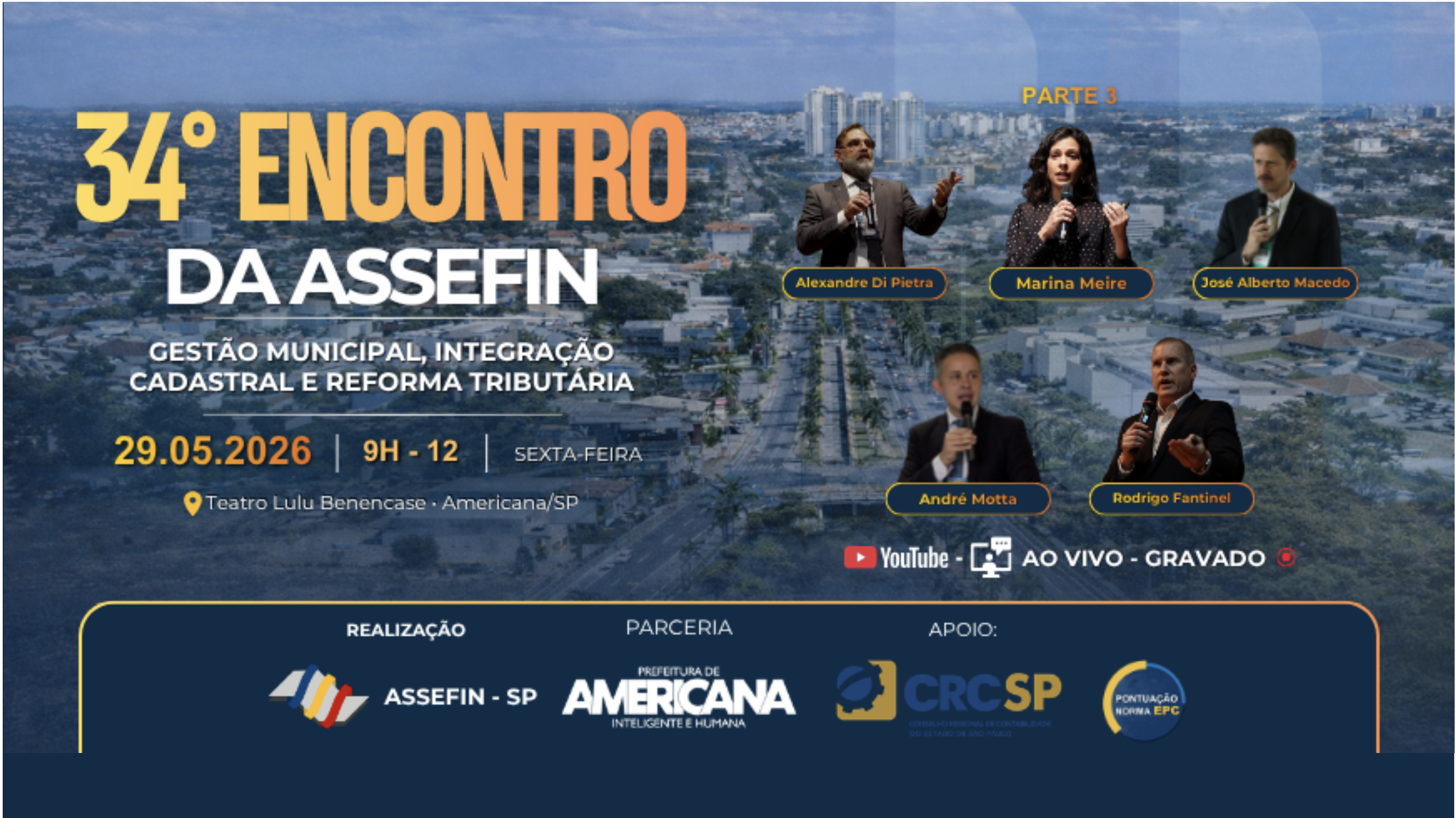 Debates sobre inovação, SINTER e Reforma Tributária encerrarão o 34.º Encontro Virtual