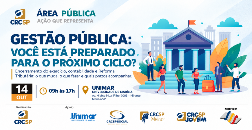 CRCSP PROMOVE DEBATE SOBRE REFORMA TRIBUTÁRIA E DESAFIOS DA GESTÃO PÚBLICA